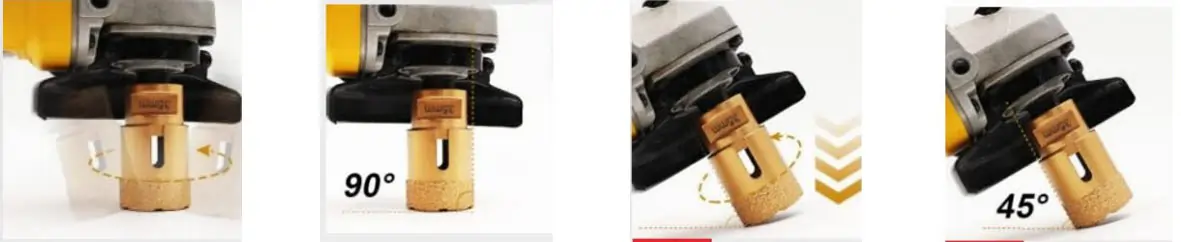 مراحل سوراخکاری سرامیک با گردبر پرسلان